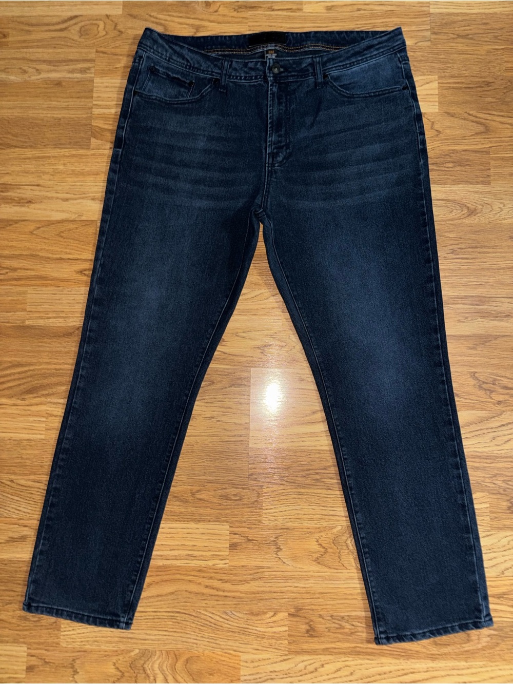 Nickel & Iron Straight Leg Jeans Men’s Size 36x30 Dark Wash Blue Stretch Pockets